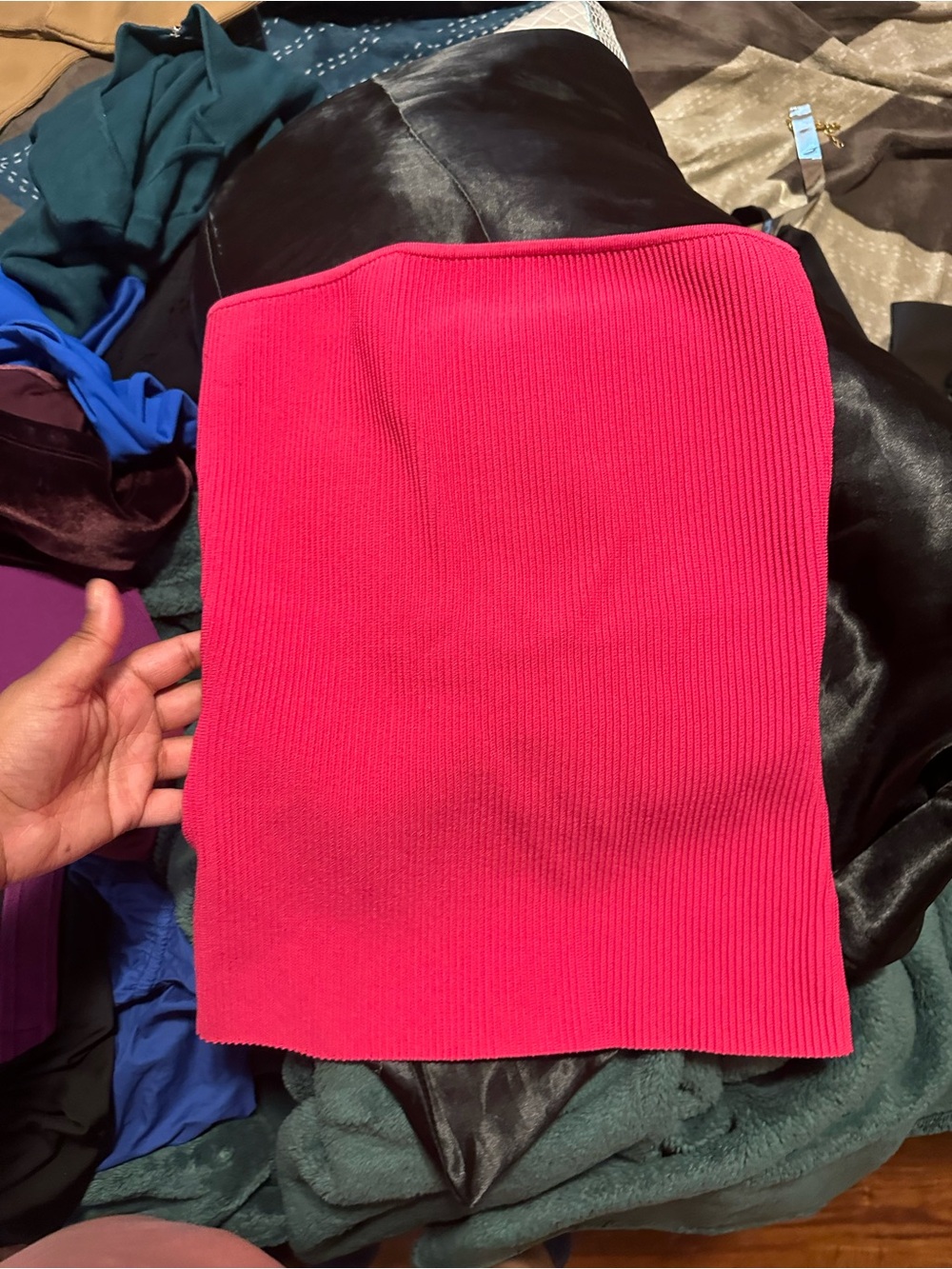 Babaton Sculpt Knit Tube Top in Hot Pink - Picture 4 of 4